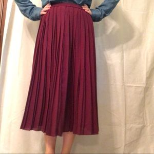 Pretty Burgundy Skirt Tea Length